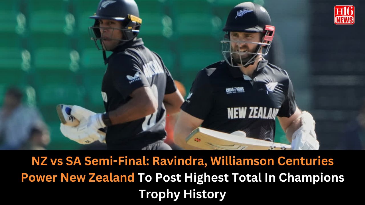 NZ vs SA Semi-Final: Ravindra, Williamson Centuries Power New Zealand To Post Highest Total In Champions Trophy History